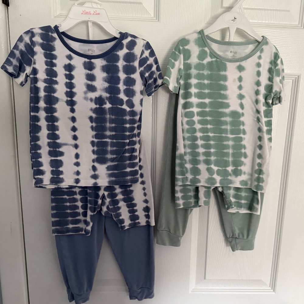 Lot of 2 Kyte Baby 3T short sleeved with short pajamas